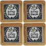  Set of 4 Shalom Coasters. Armenian Ceramic - 1