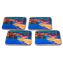 Set of 4 Wassily Kandinsky Coasters- Autumn Landscape with Boats, 1908 - 1