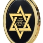 Shema Israel: 14K Gold and Onyx Necklace Micro-Inscribed with 24K Gold - 2