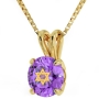 Shema Israel: 14K Gold and Swarovski Stone Necklace Micro-Inscribed with 24K Gold (Deuteronomy 6:4) - 5
