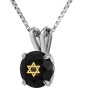 Shema Yisrael: Sterling Silver and Swarovski Stone Necklace Micro-Inscribed with 24K Gold (Deuteronomy 6:4) - 7