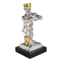  Silver Clarinetist Figurine with Golden Highlights (medium) - 1