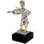 Silver Fiddler Figurine with Golden Highlights (Mini) - 1