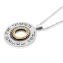 Silver & Gold Spinning Wheel Necklace - My Soul Loves (Song of Songs 3:4) - 2
