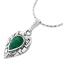 Silver Heart Necklace with Eilat Stone - 1