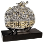 Silver Jerusalem Panorama Miniature with Doves - 1