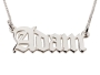 Silver Name Necklace in English - (Adam Script) - 1