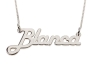 Silver Name Necklace in English - (Blanca Script) - 1