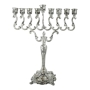 Silver Plated Classic Branched Hanukkah Menorah - Large - 1