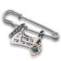 Silver Safety Pin for the Baby - Porat Yosef / Evil Eye Protection - 1