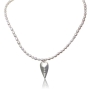 Silver Salvation Shield and Pearl Necklace by Or Jewelry - 1