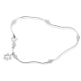 Silver and Opalite Quartz Star of David Anklet - 1