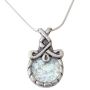  Silver and Roman Glass Necklace. Palmette Design. Adaptation. Samaria. 876-722 B.C.E. - 1