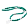 Silver and Turquoise Stones Hamsa Necklace - 2
