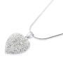 Silver and Swarovski Stones Heart Necklace - 2