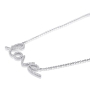 Silver and Zirconia Love Necklace - 2