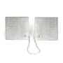 Stars of David: Sterling Silver Tallit Clips with Diamond Accents - 2