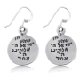 Shema Yisrael: Sterling Silver Star of David Earrings with Turquoise or Garnet Stone - 1