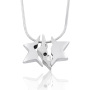  Sterling Silver Gravity Necklace - Israel Star of David - 2