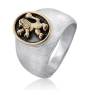 Sterling Silver and Gold Lion of Judah Ring - 1