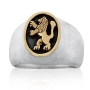 Sterling Silver and Gold Lion of Judah Ring - 2