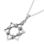 Sterling Silver Wired Star of David Necklace - 1