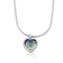 Sterling Silver Opalit Heart Necklace  - 1
