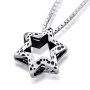Sterling Silver Reflective Star of David Necklace - 1