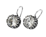  Sterling Silver Round Zircon Earrings - 1
