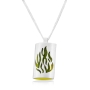 Sterling Silver & Yellow Flame Acrylic Microfilm Necklace - 1