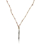  Sterling Silver and Beige String Necklace (Red) - Priestly Blessing (Double-Sided) - 1