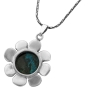 Sterling Silver and Eilat Stone Daisy Necklace - 1