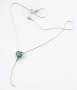  Sterling Silver and Opal Heart Necklace - 1