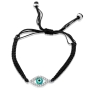 String Kabbalah Bracelet with Swarovski Stones - Evil Eye (Choice of Colors) - 2