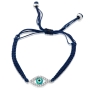 String Kabbalah Bracelet with Swarovski Stones - Evil Eye (Choice of Colors) - 1