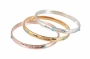  Three Turquoise Bracelet Set - Hebrew Blessings - Gold, Silver, Bronze - 1