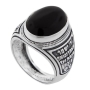Traveler's Prayer: Large Silver Signet Ring with Onyx - 1