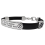 Treasure: Silver and Leather Bracelet - Choice of Colors - 1