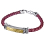 Woman of Valor Leather, Gold and Silver Women's Bracelet - 2