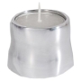 Yair Emanuel Anodized Aluminum Candle Holder (Silver - Shiny) - 1