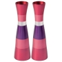 Yair Emanuel Anodized Aluminum Candlesticks - Pink (Large) - 1