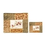 Yair Emanuel Embroidered Tallit and Tefillin Bag - Pomegranate Quilt in Gold & Red - 1