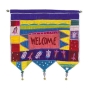 Yair Emanuel Wall Hanging - Welcome English - Flowers Color - 1