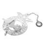 Yealat Chen Silver Plated Pomegranate Wall Hanging - Doves - 1