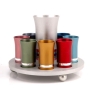 Agayof Design Anodized Aluminum Kiddush Set for 8 - Variety of Colors - 1