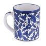  Blue and White Flowers Coffee Mug. Armenian Ceramic - 1