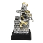 Silver-Plated and Gold-Accented Fiddler on the Roof Miniature - 1