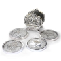 Jerusalem Scenery Silver-Plated Set of Four Coasters  - 3