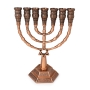 Seven-Branched Menorah With Jerusalem Design (Choice of Colors) - 5