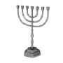 Traditional Ornate 7-Branched Menorah (Variety of Colors) - 6
